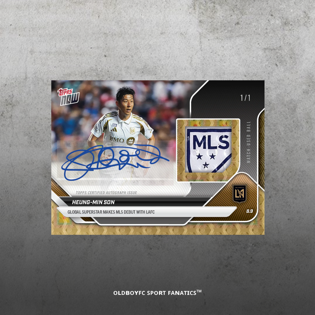 Topps 孫興慜 2025 MLS 洛杉磯FC 1/1 簽名卡 比賽用球細節