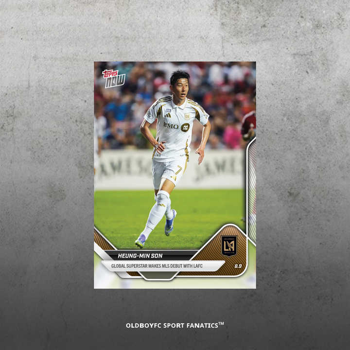 Topps Now 孫興慜 2025 MLS 洛杉磯FC 卡 正面圖