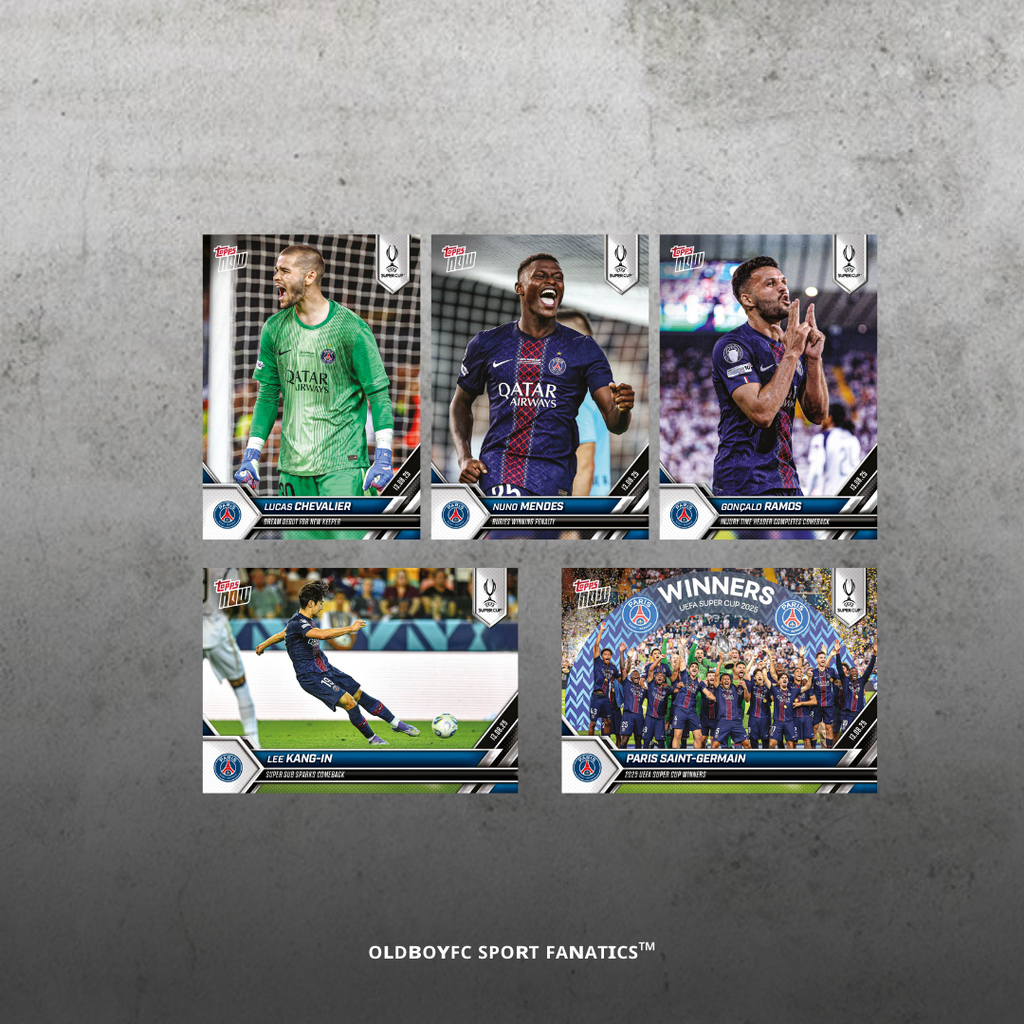 【Topps Now】巴黎聖日耳曼 2025 歐洲超級盃 奪冠合輯 (5張組)