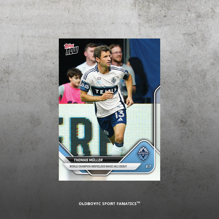 Topps Now Thomas Müller 2025 MLS 溫哥華白浪 球星卡 正面圖