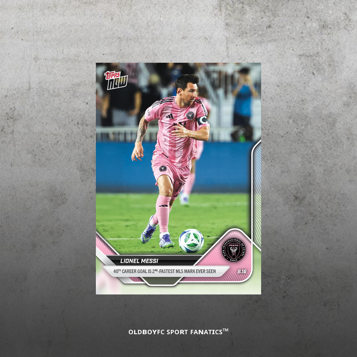 Topps Now Lionel Messi 2025 MLS 邁阿密國際 球星卡 正面圖
