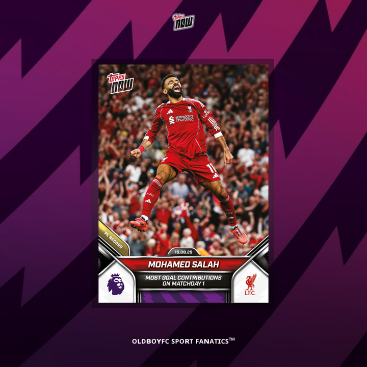 Topps Now Mohamed Salah 25/26 英超 利物浦 球星卡 正面圖