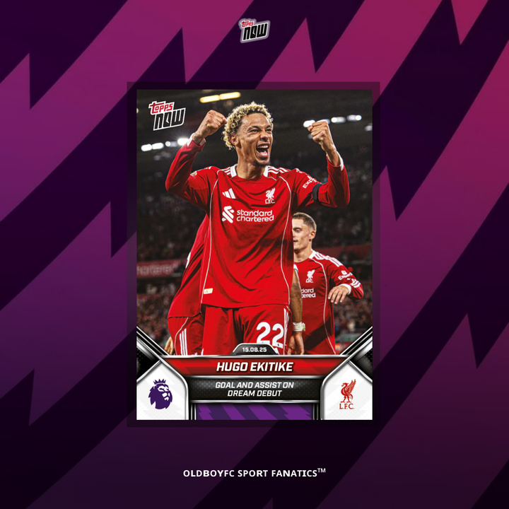 Topps Now Hugo Ekitike 25/26 英超 利物浦 球星卡 正面圖