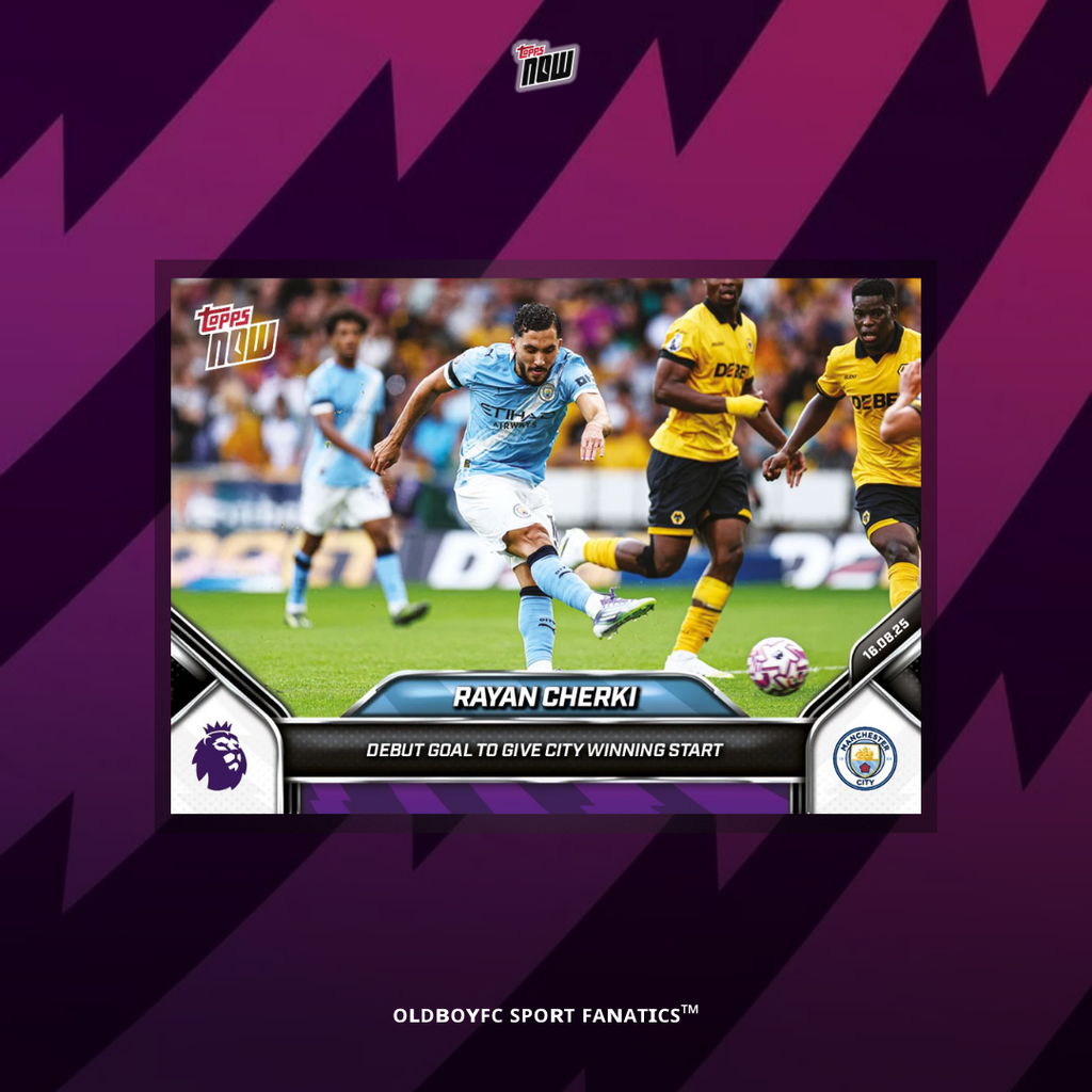 Topps Now Rayan Cherki 25/26 英超 曼城 球星卡 正面圖