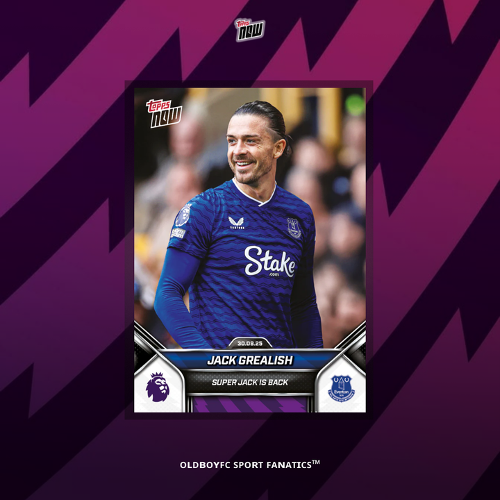 Topps Now Jack Grealish 25/26 英超 球星卡 正面圖