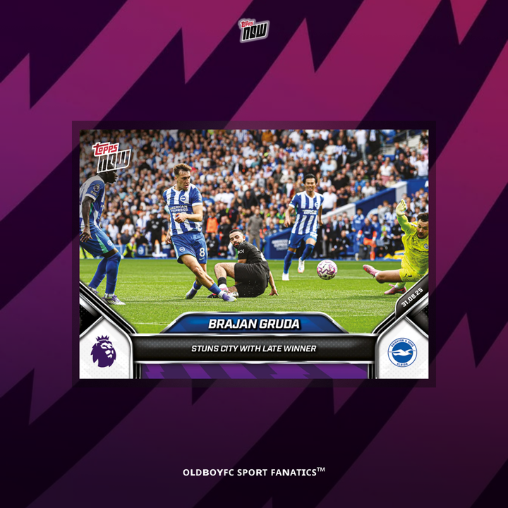 Topps Now Brajan Gruda 25/26 英超 球星卡 正面圖