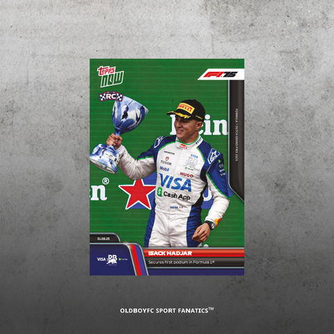 Topps Now Isack Hadjar 2025 F1 荷蘭大獎賽 球星卡 正面圖