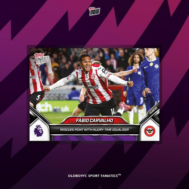 Topps Now Carvalho 25/26 英超 球星卡 正面圖