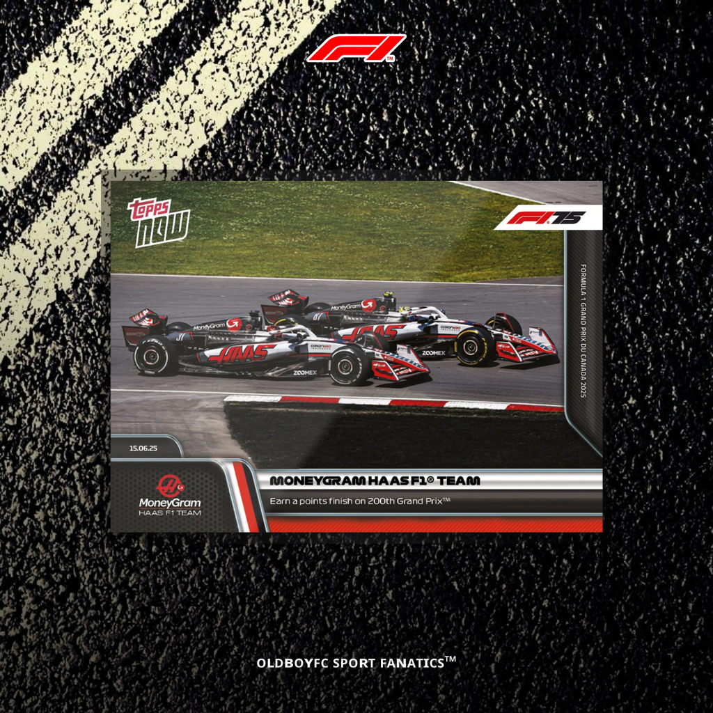 Topps Now Haas F1 車隊 2025 F1 球星卡 正面圖