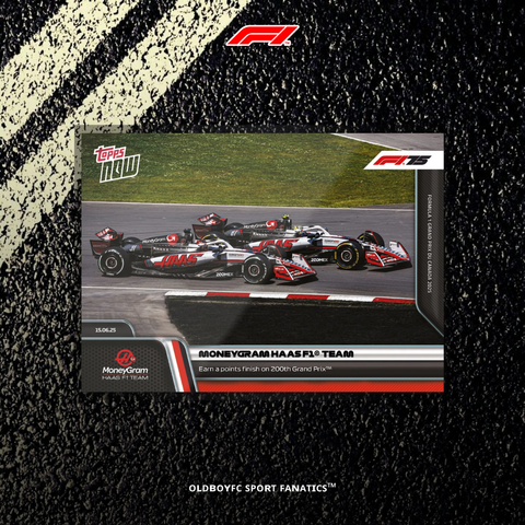 Topps Now Haas F1 車隊 2025 F1 球星卡 正面圖