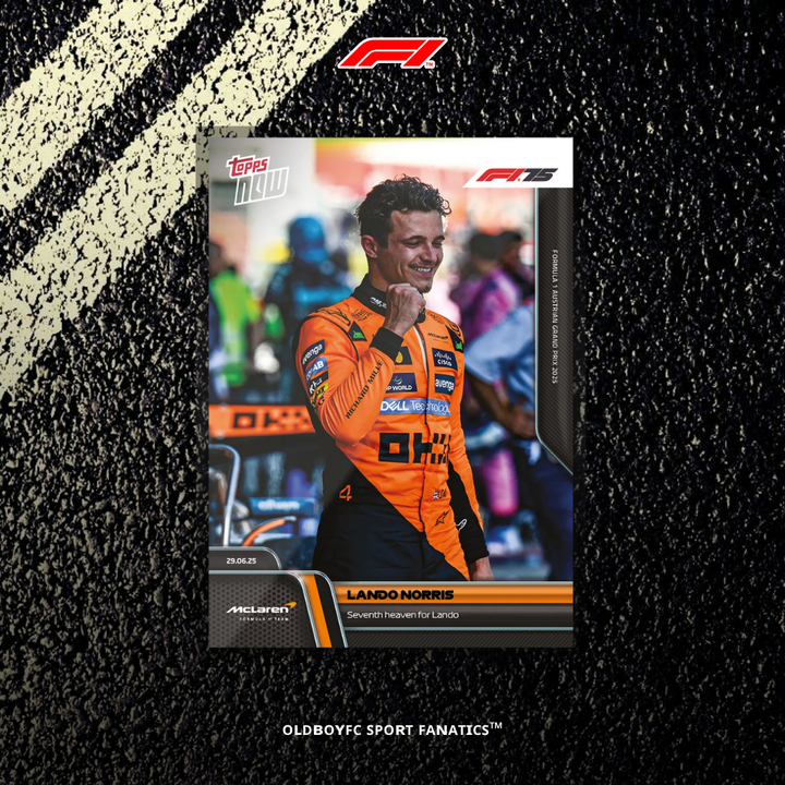 Topps Now Lando Norris 2025 F1 奧地利大獎賽 球星卡 正面圖