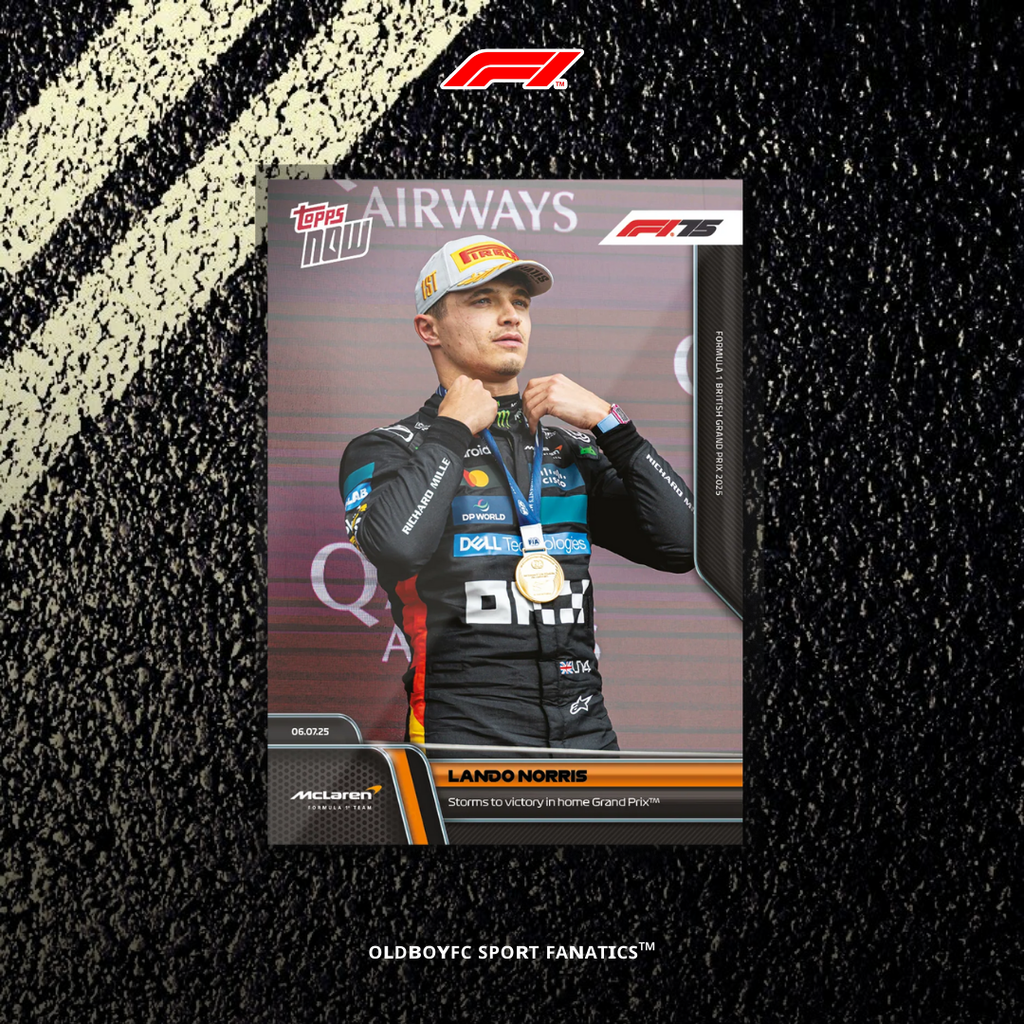 Topps Now Lando Norris 2025 英國大獎賽 球星卡 正面圖
