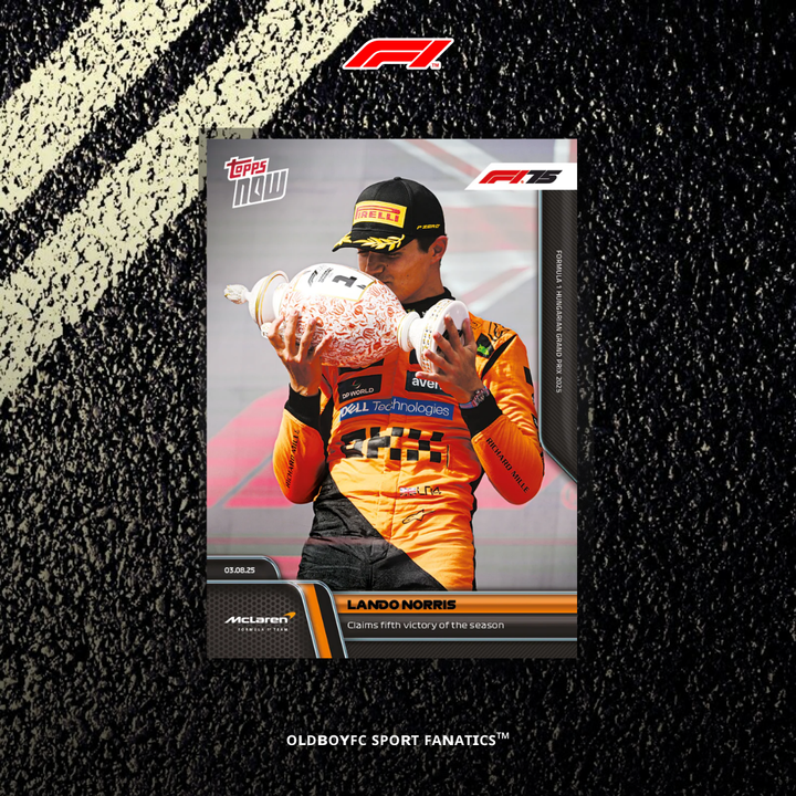 Topps Now Lando Norris 2025 匈牙利大獎賽 球星卡 正面圖