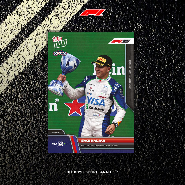 Topps Now Isack Hadjar 2025 F1 荷蘭大獎賽 球星卡 正面圖
