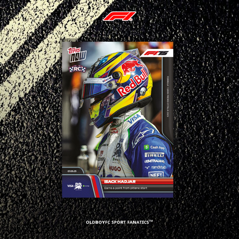 Topps Now Isack Hadjar 2025 義大利大獎賽 球星卡 正面圖