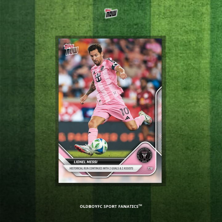 Topps Now Messi 2025 MLS 球星卡 正面圖