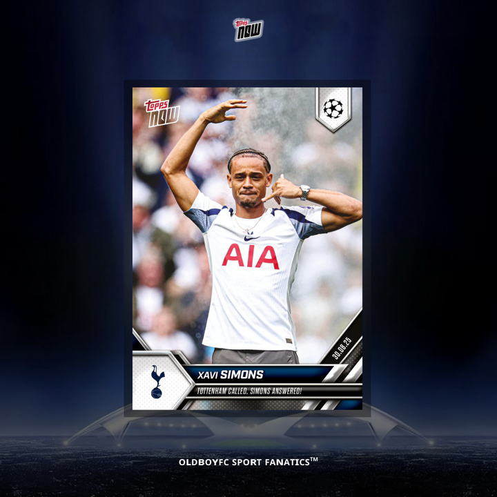 Topps Now Xavi Simons 25/26 歐冠 球星卡 正面圖