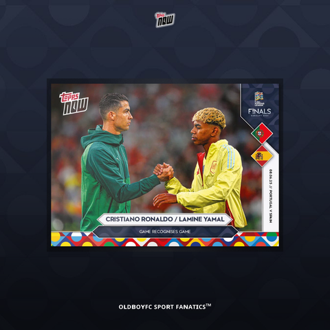 Topps Now C羅 / Yamal 2025 歐國聯 球星卡 正面圖