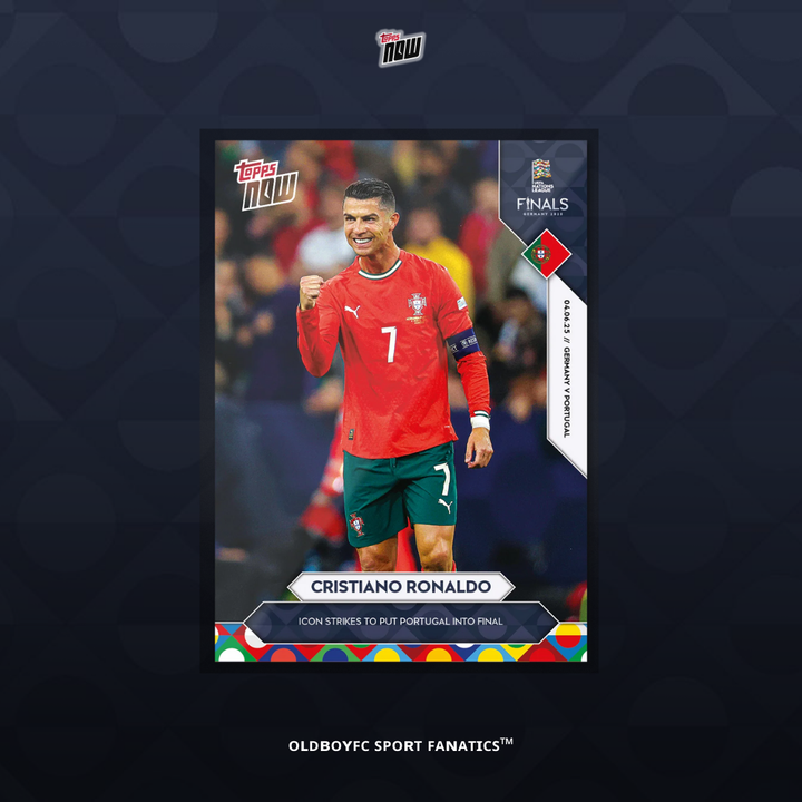 Topps Now C羅 2025 歐國聯 球星卡 正面圖
