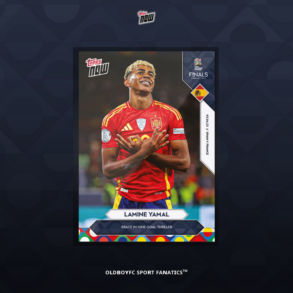 Topps Now Lamine Yamal 2025 歐國聯 球星卡 正面圖