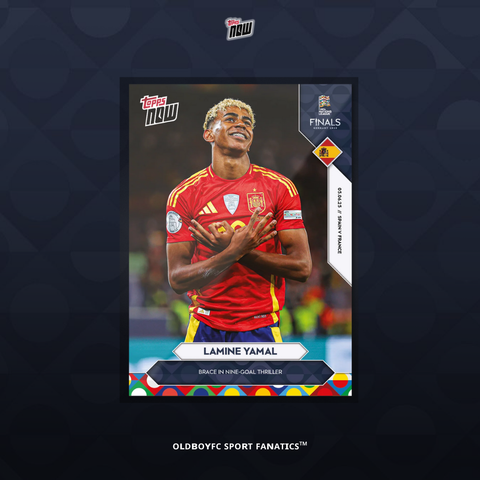 Topps Now Lamine Yamal 2025 歐國聯 球星卡 正面圖