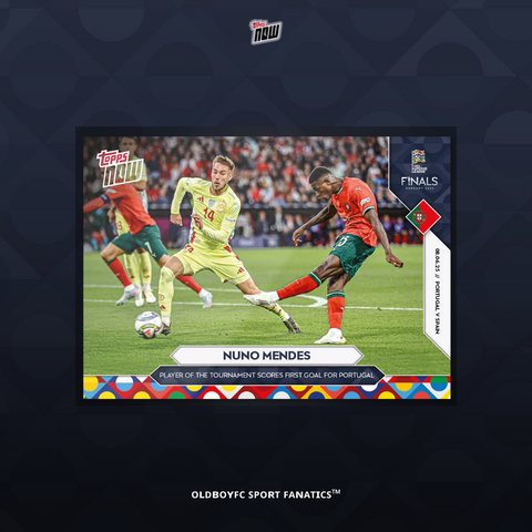 Topps Now Nuno Mendes 2025 歐國聯 球星卡 正面圖