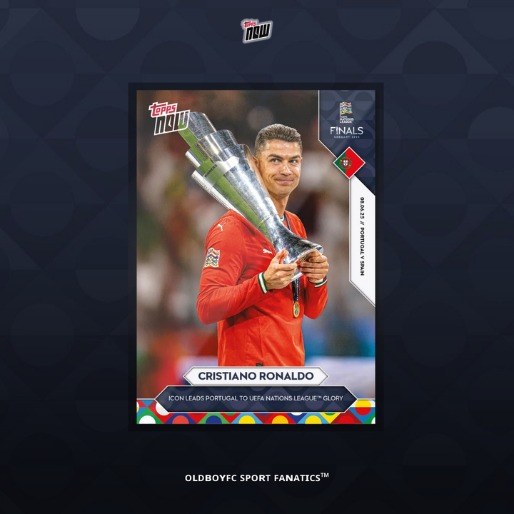 Topps Now C羅 2025 歐國聯 球星卡 正面圖