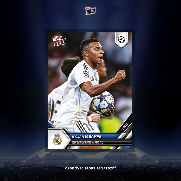 Topps Now Kylian Mbappé 25/26 歐冠 球星卡 正面圖