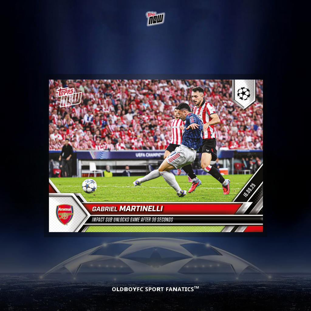 Topps Now Gabriel Martinelli 25/26 歐冠 球星卡 正面圖