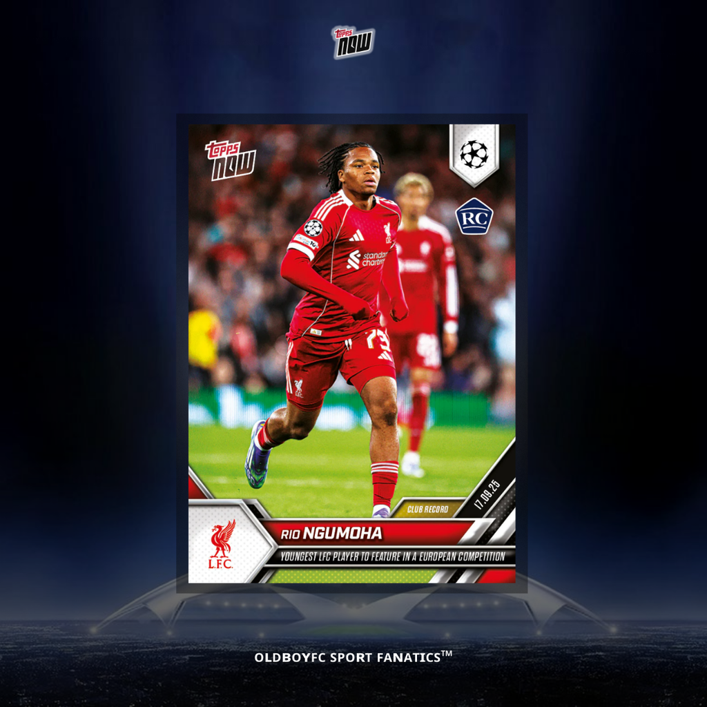 Topps Now Rio Ngumoha 25/26 歐冠 球星卡 正面圖