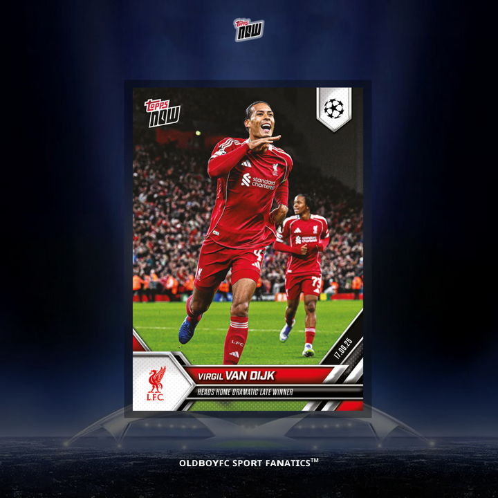Topps Now Virgil van Dijk 25/26 歐冠 球星卡 正面圖