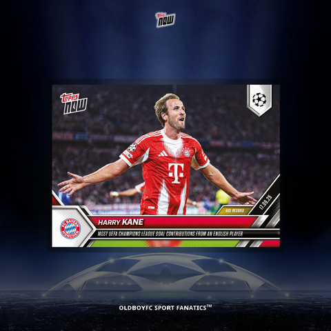 Topps Now Harry Kane 25/26 歐冠 球星卡 正面圖