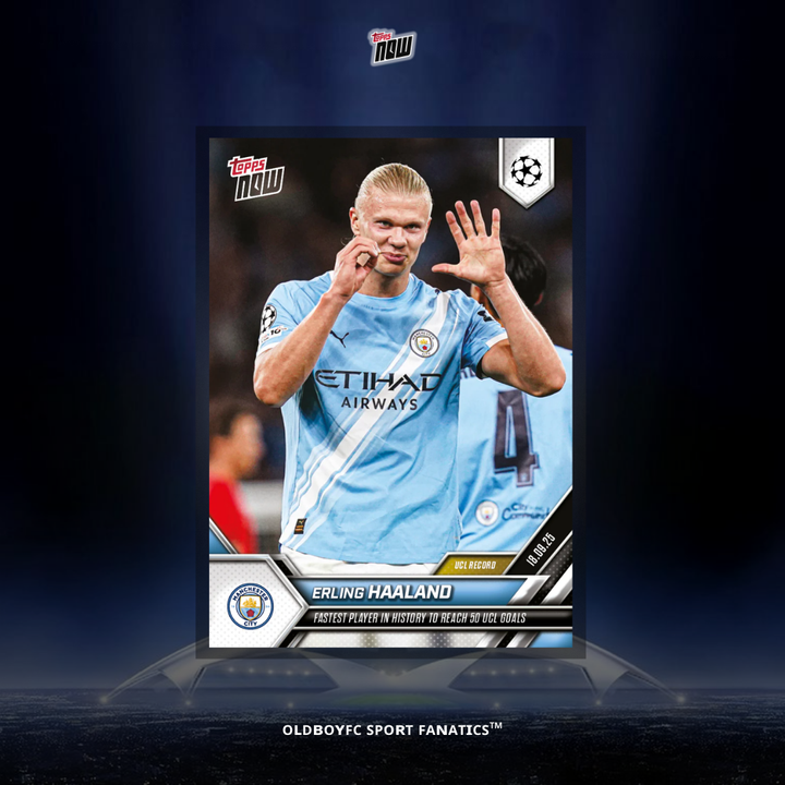 Topps Now Erling Haaland 25/26 歐冠 球星卡 正面圖