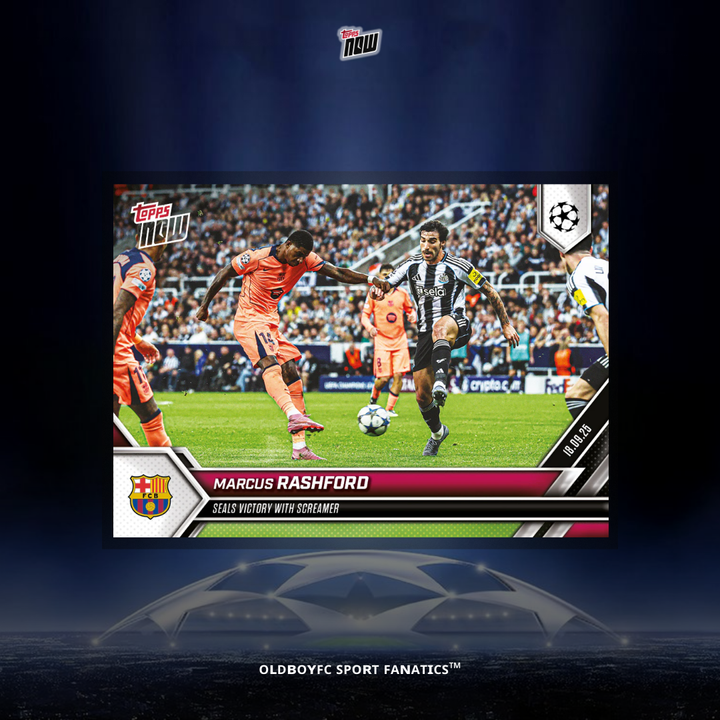 Topps Now Marcus Rashford 25/26 歐冠 球星卡 正面圖