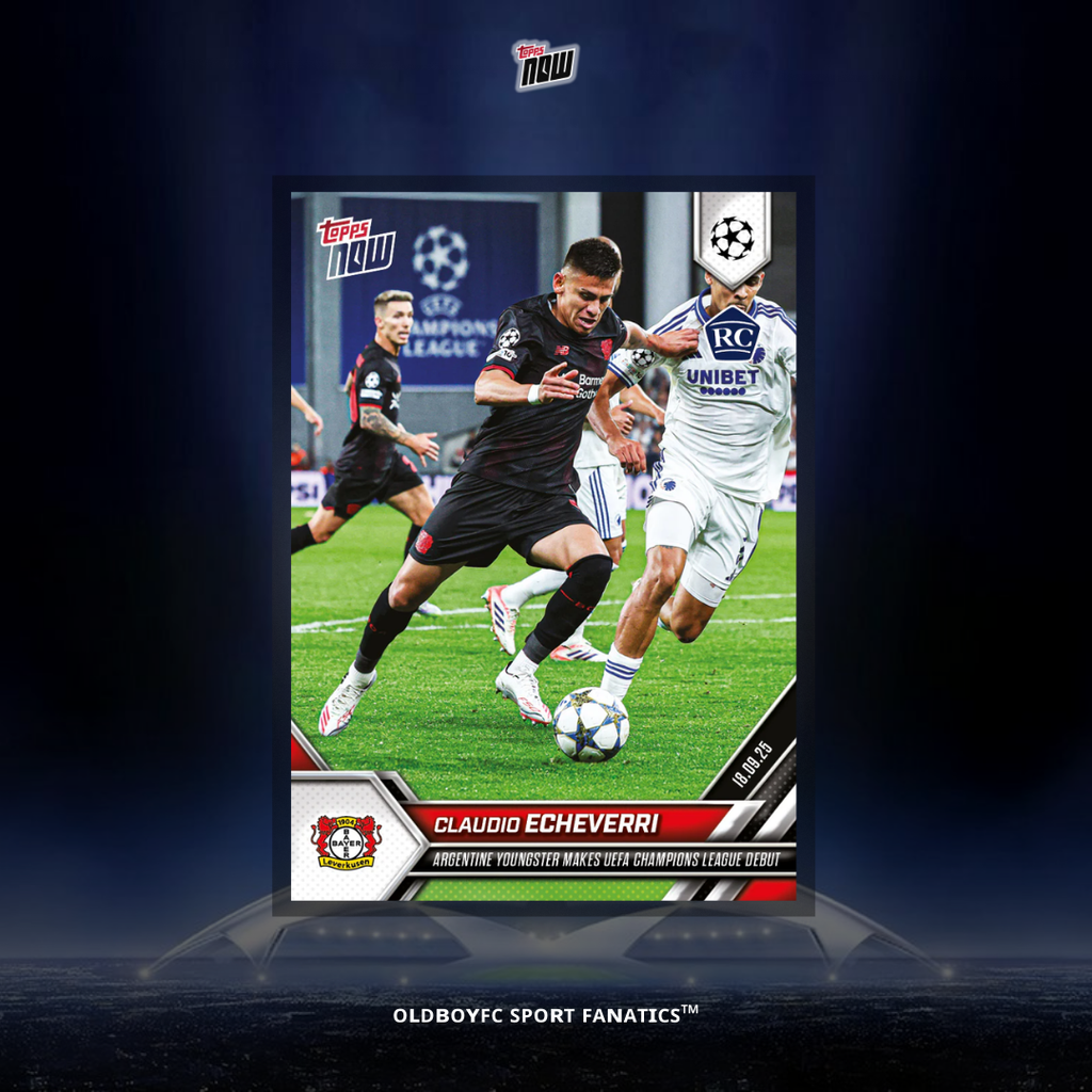 Topps Now Claudio Echeverri 25/26 歐冠 球星卡 正面圖
