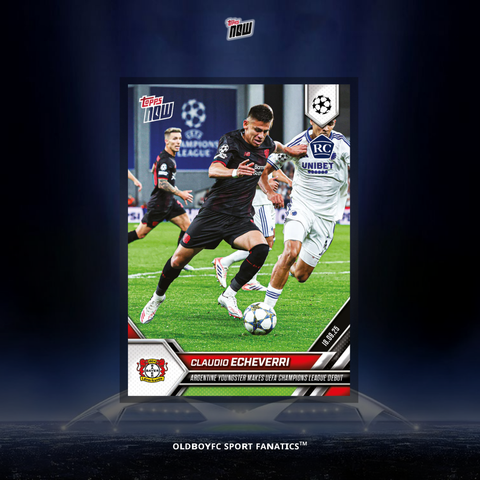 Topps Now Claudio Echeverri 25/26 歐冠 球星卡 正面圖