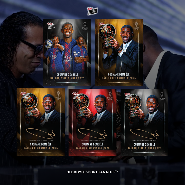 Topps Now Ousmane Dembélé 2025 金球獎 得主卡 帶編卡
