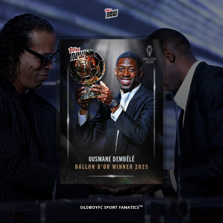 Topps Now Ousmane Dembélé 2025 金球獎 得主卡 正面圖