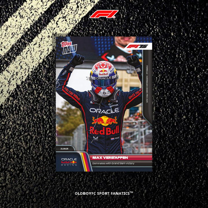 Topps Now Max Verstappen 2025 F1 亞塞拜然大獎賽 球星卡 正面圖