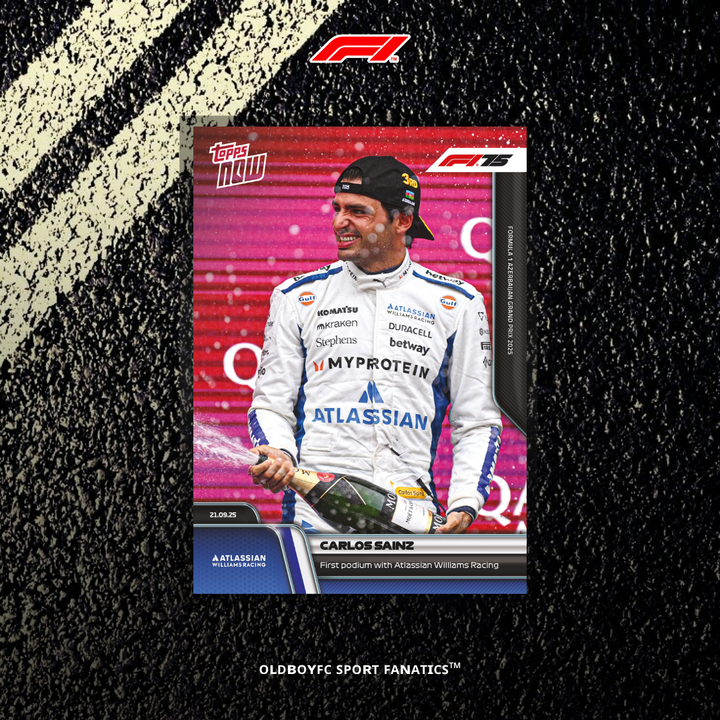Topps Now Carlos Sainz 2025 F1 亞塞拜然大獎賽 球星卡 正面圖