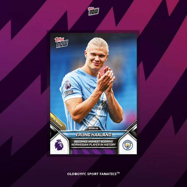 Topps Now Erling Haaland 25/26 英超 球星卡 正面圖