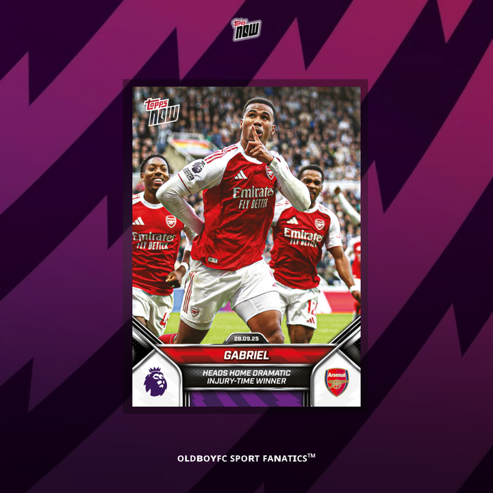 Topps Now Gabriel 25/26 英超 球星卡 正面圖
