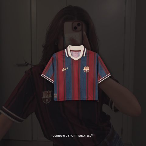 巴塞隆納 125 周年 復古紀念球衣 女版正面圖