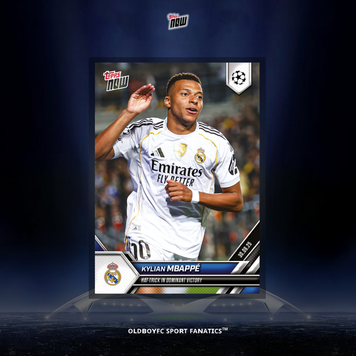 Topps Now 姆巴佩 25/26 UCL 球星卡 正面圖