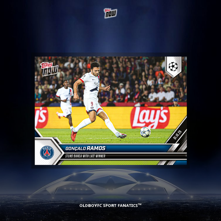 Topps Now 拉莫斯 25/26 UCL 球星卡 正面圖