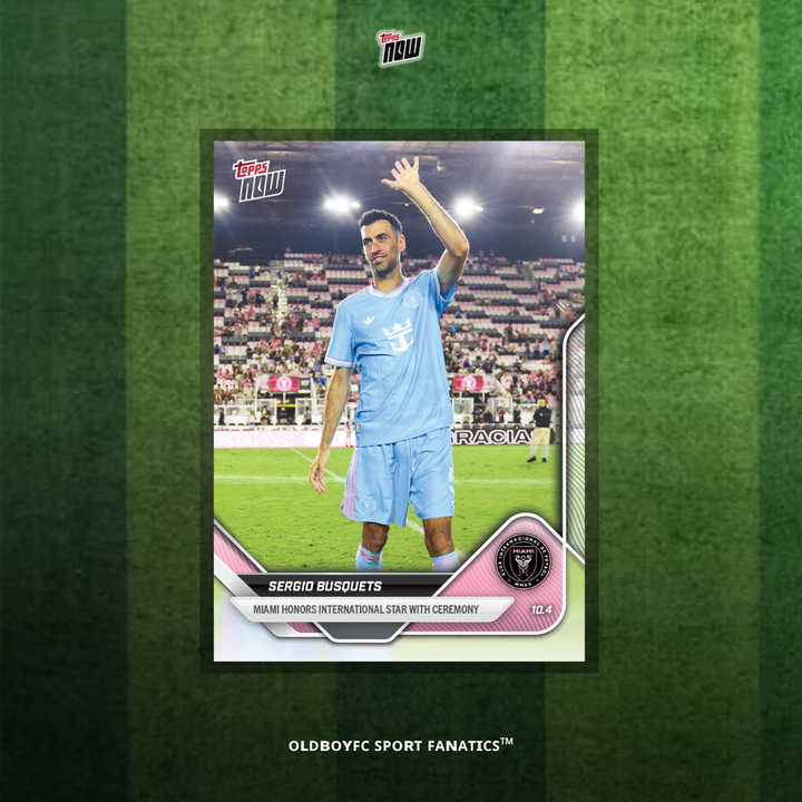 Topps Now 布斯克茨 2025 MLS 球星卡 正面圖