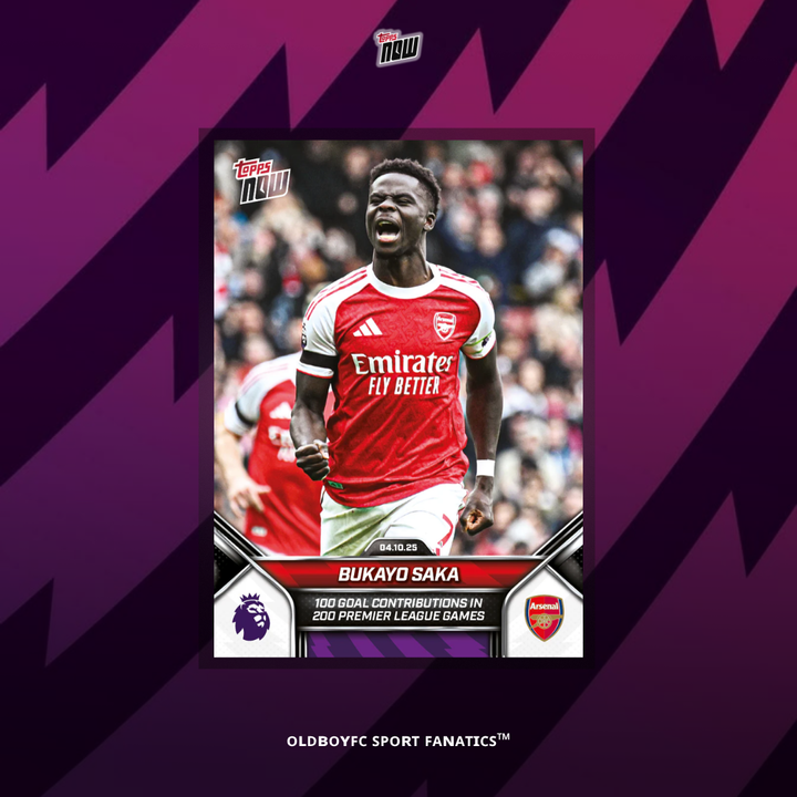 Topps Now Bukayo Saka 25/26 英超 球星卡 正面圖