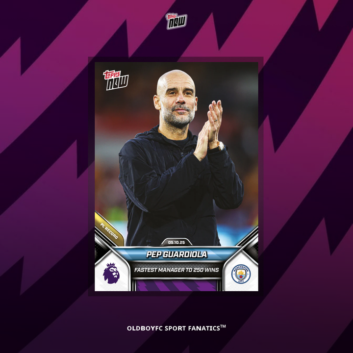 Topps Now Pep Guardiola 25/26 英超 球星卡 正面圖