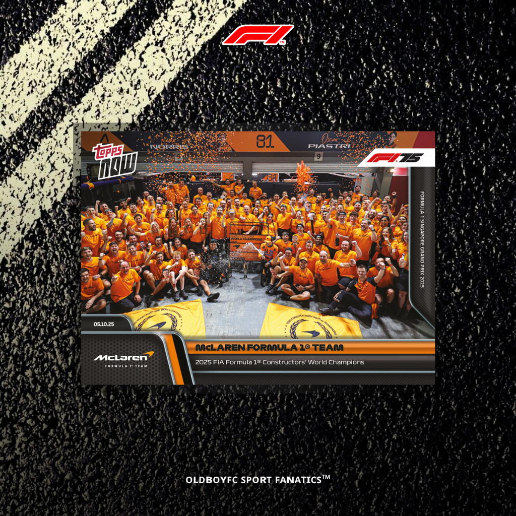 Topps Now McLaren F1 Team 2025 新加坡大獎賽 球星卡 正面圖