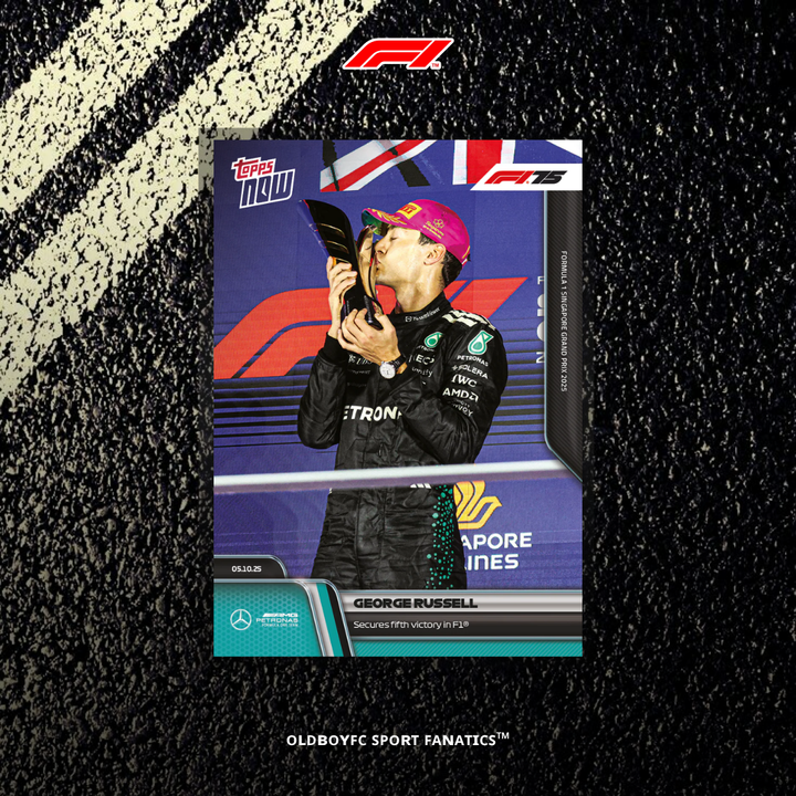 Topps Now George Russell 2025 新加坡大獎賽 球星卡 正面圖